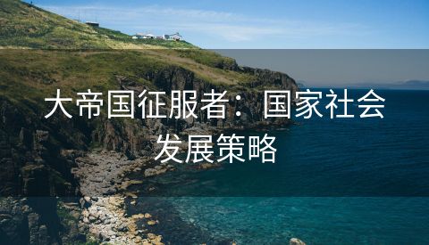 大帝国征服者：国家社会发展策略