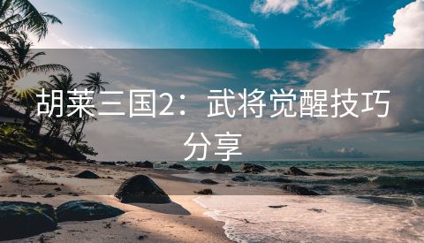 胡莱三国2：武将觉醒技巧分享