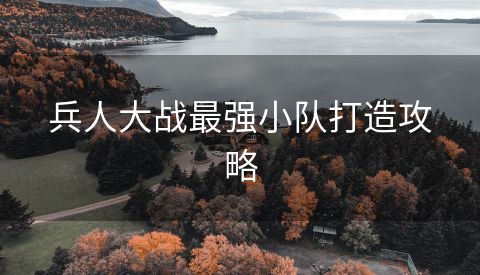 兵人大战最强小队打造攻略