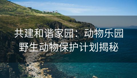 共建和谐家园：动物乐园野生动物保护计划揭秘