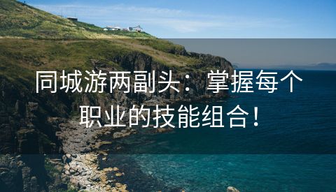 同城游两副头：掌握每个职业的技能组合！