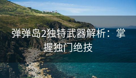弹弹岛2独特武器解析：掌握独门绝技