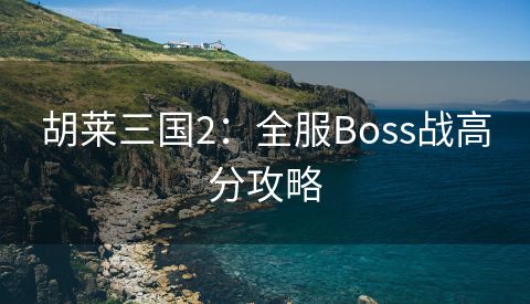 胡莱三国2：全服Boss战高分攻略