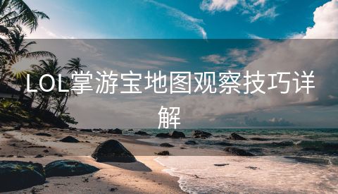LOL掌游宝地图观察技巧详解