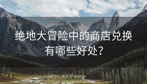 绝地大冒险中的商店兑换有哪些好处？