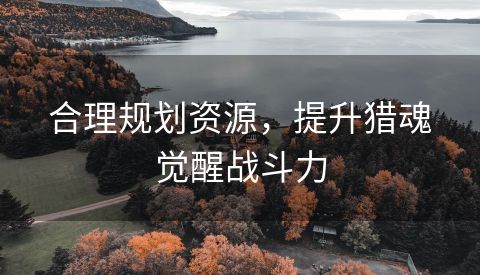 合理规划资源，提升猎魂觉醒战斗力
