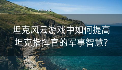 坦克风云游戏中如何提高坦克指挥官的军事智慧？