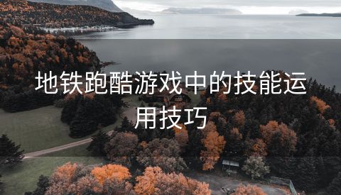 地铁跑酷游戏中的技能运用技巧