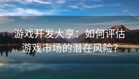 游戏开发大亨：如何评估游戏市场的潜在风险？