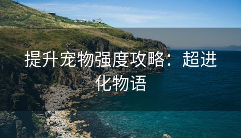 提升宠物强度攻略：超进化物语