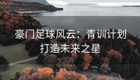 豪门足球风云：青训计划打造未来之星