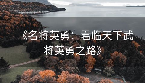 《名将英勇：君临天下武将英勇之路》