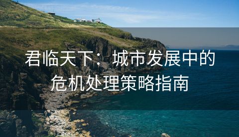 君临天下：城市发展中的危机处理策略指南