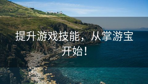 提升游戏技能，从掌游宝开始！