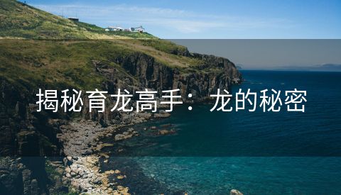 揭秘育龙高手：龙的秘密