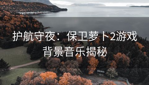 护航守夜：保卫萝卜2游戏背景音乐揭秘