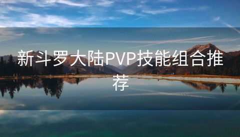 新斗罗大陆PVP技能组合推荐